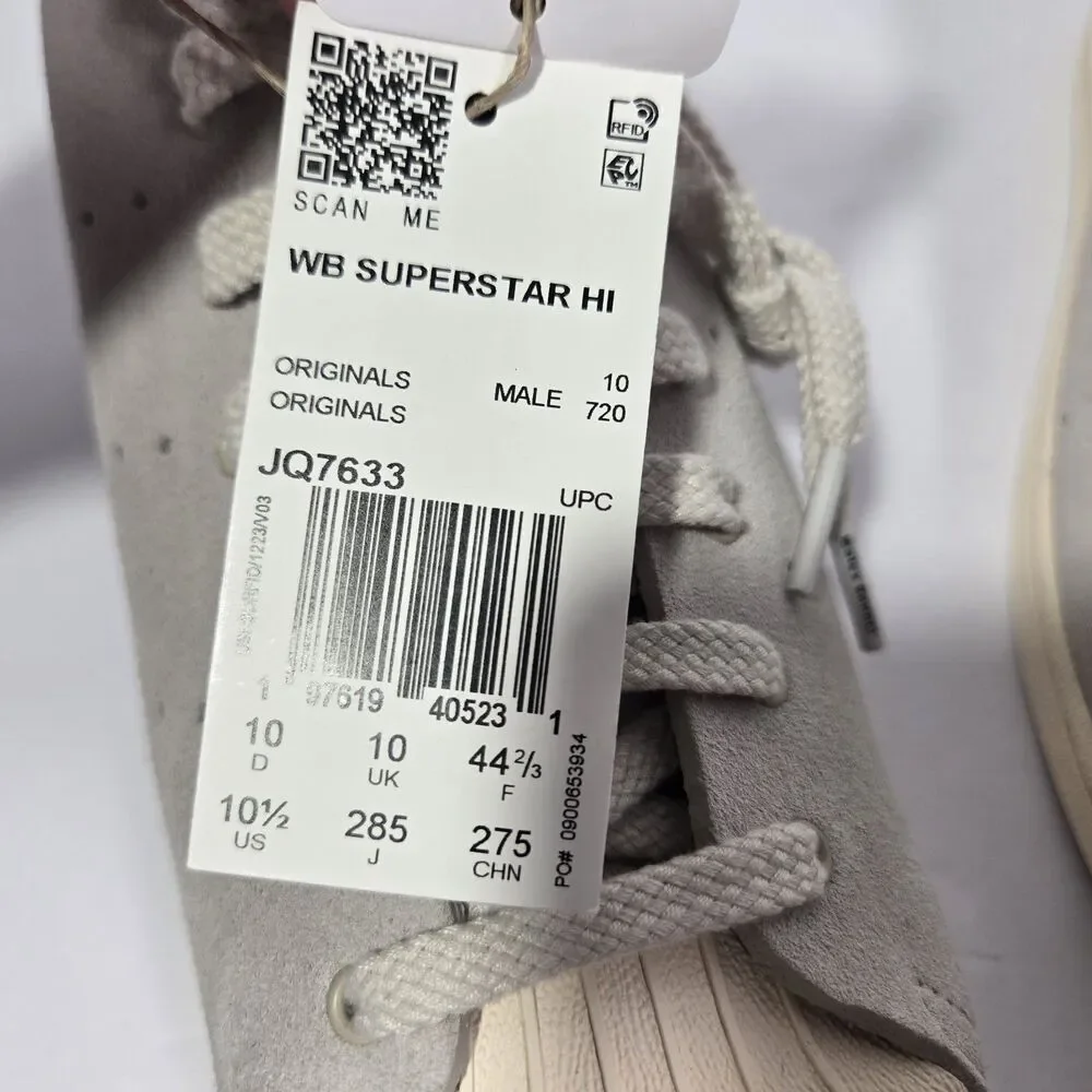adidas Superstar Hi Wales Bonner Mist Stone JQ7633 Mens 10.5